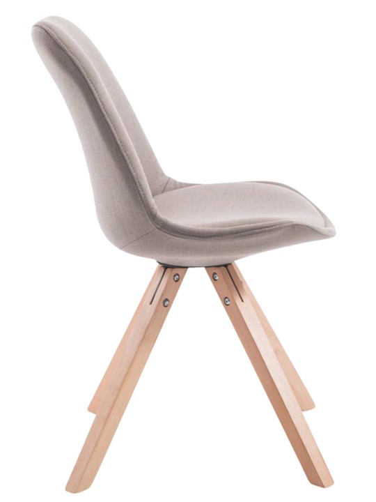 Conjunto de 4 cadeiras para visitantes em tecido Toulouse Square Natura, taupe