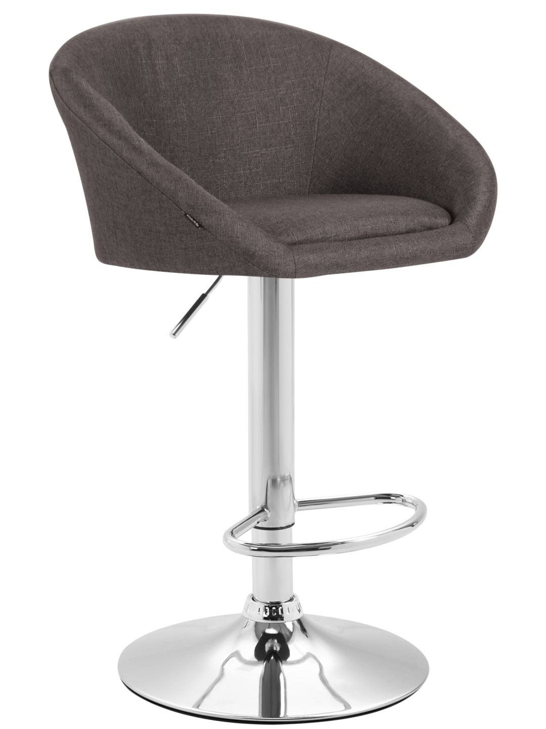 Banqueta alta Miami V2 tecido C, cinza escuro