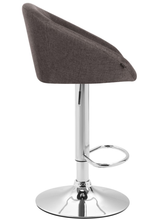 Conjunto de 2 bancos altos Miami V2 em tecido cromado, cinza escuro