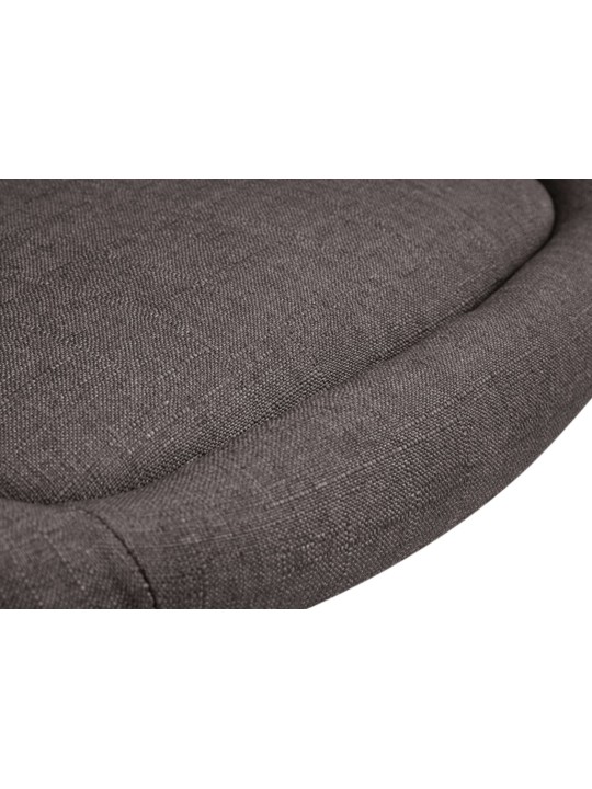 Conjunto de 2 bancos altos Miami V2 em tecido cromado, cinza escuro