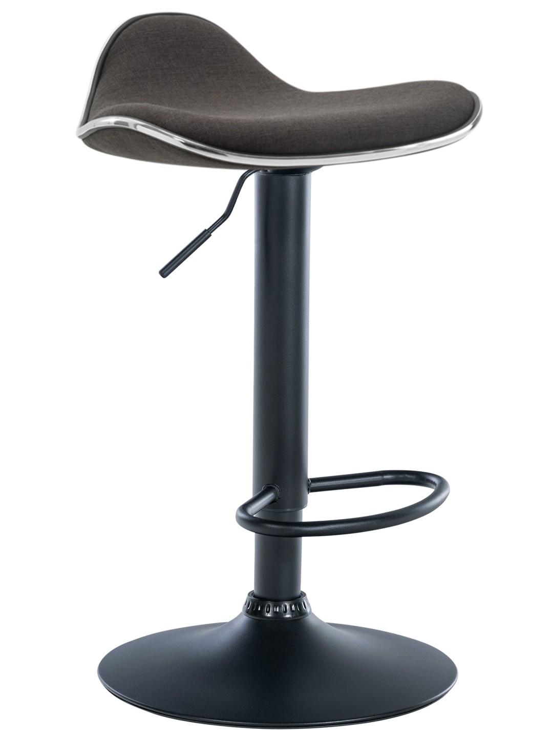 Banco de bar em tecido Shanghai, cinza escuro