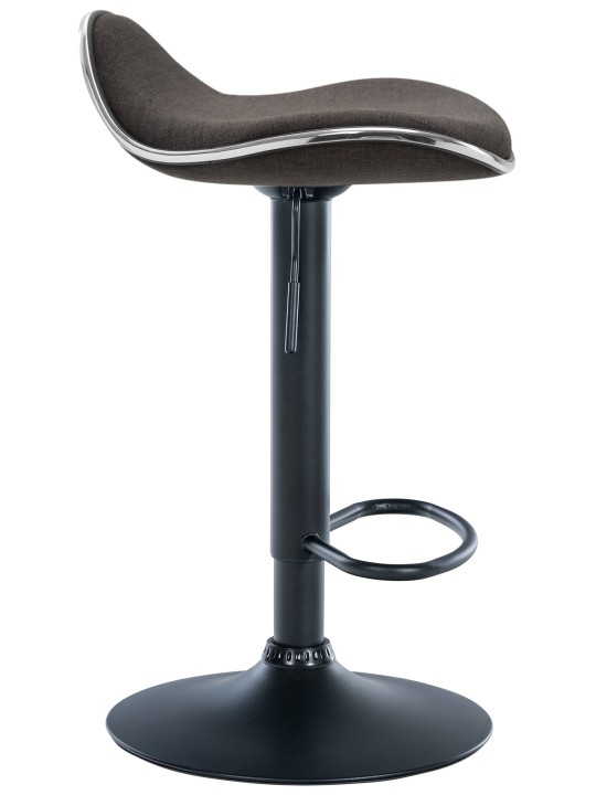 Banco de bar em tecido Shanghai, cinza escuro