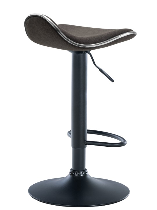 Banco de bar em tecido Shanghai, cinza escuro