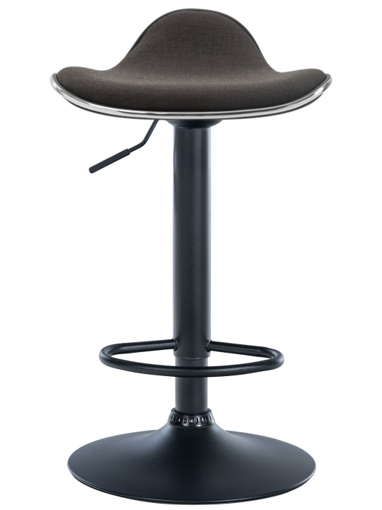 Banco de bar em tecido Shanghai, cinza escuro