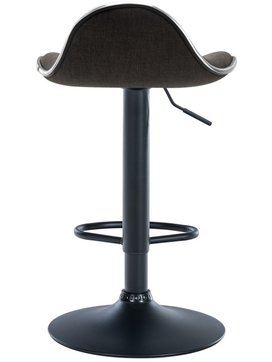 Banco de bar em tecido Shanghai, cinza escuro