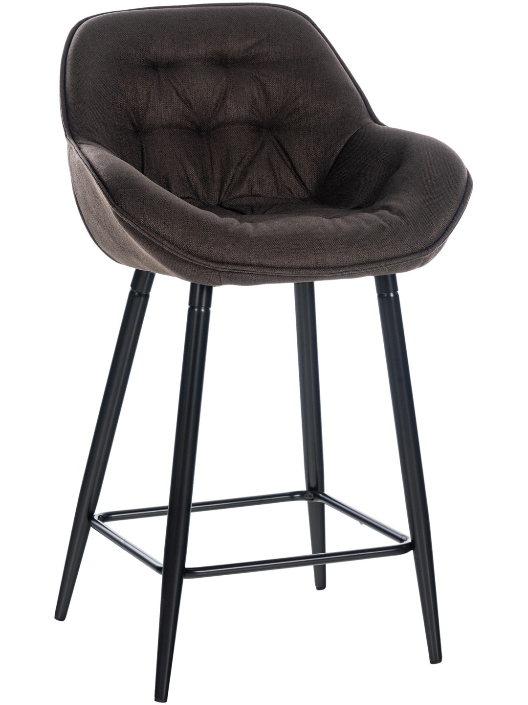 Banqueta alta tecido Gibson, castanho