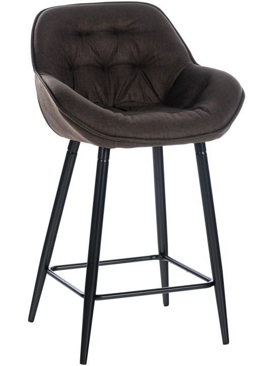 Banqueta alta tecido Gibson, castanho