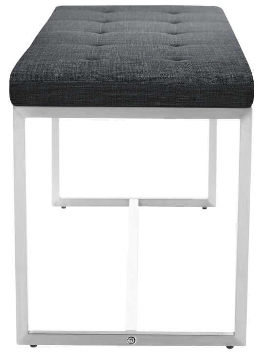 Banco Barci TECIDO, cinza escuro