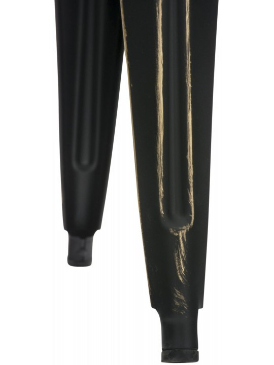 Conjunto de 4 bancos Armin, preto-dourado Conjunto de 4 bancos Armin, preto-dourado