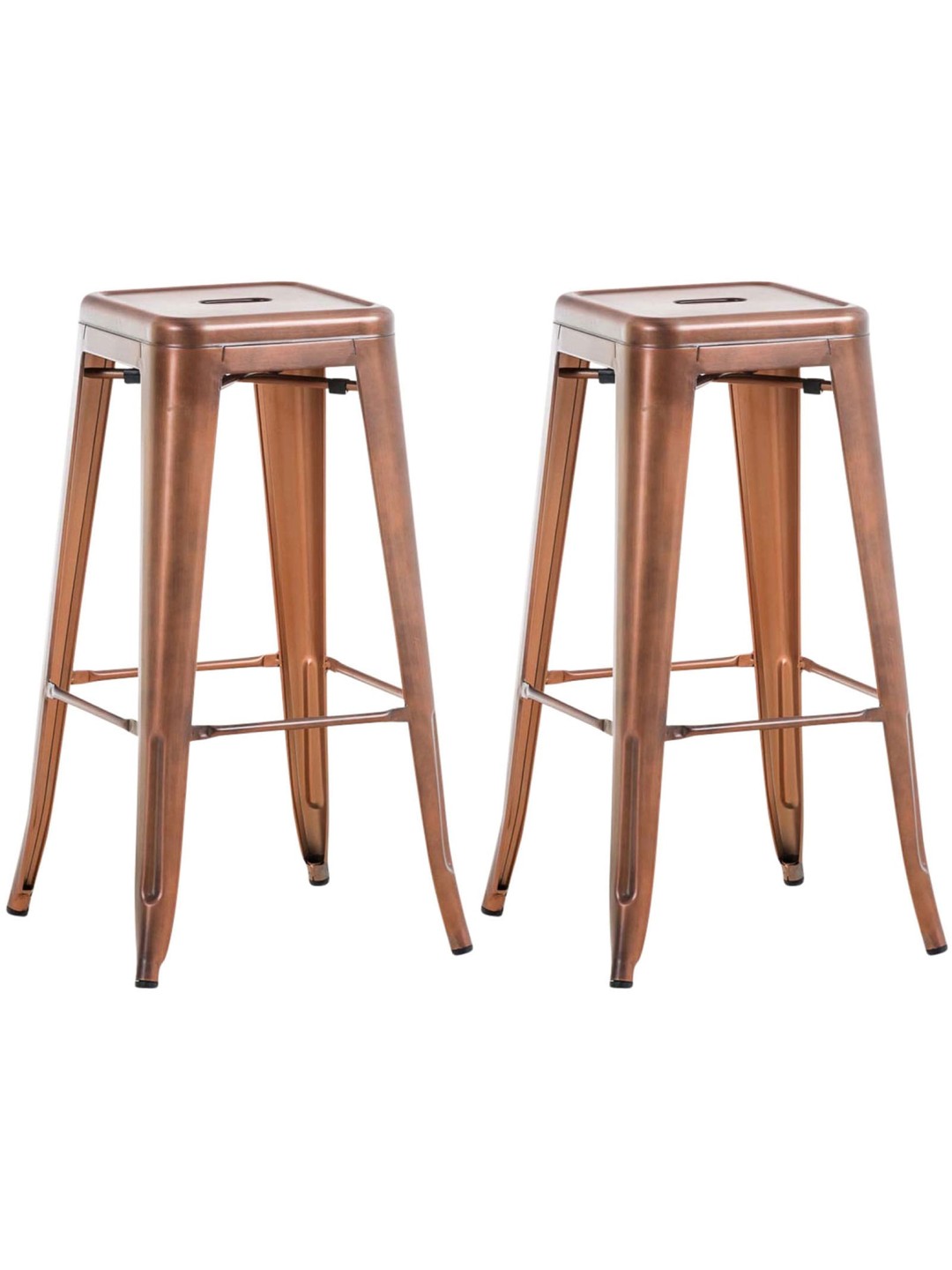 Conjunto de 2 bancos altos Joshua V2, cobre