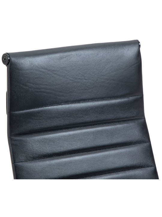 Cadeira de escritório Columbus couro verdadeiro, preto/preto