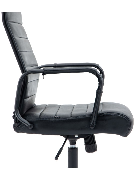 Cadeira de escritório Columbus couro verdadeiro, preto/preto