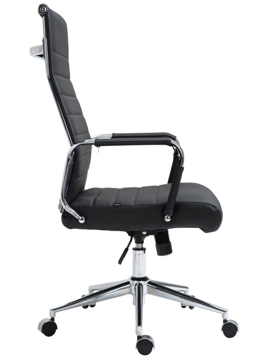 Cadeira de escritório Columbus couro verdadeiro, preto