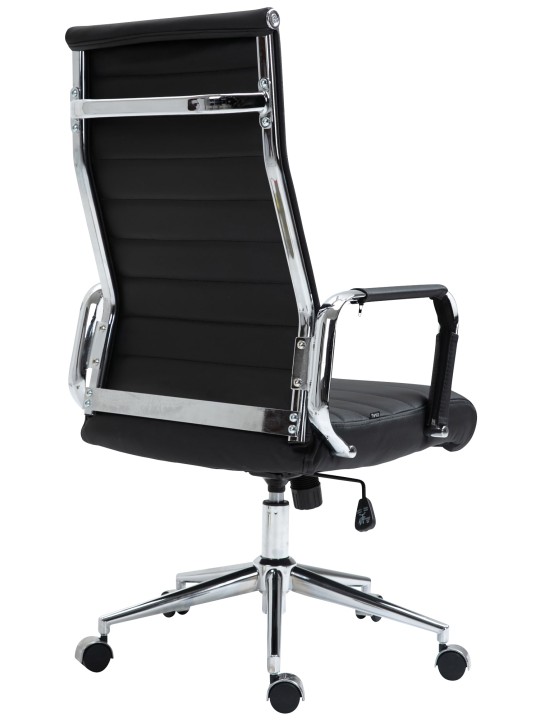 Cadeira de escritório Columbus couro verdadeiro, preto