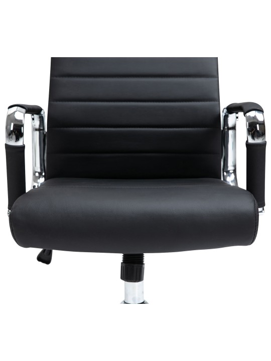 Cadeira de escritório Columbus couro verdadeiro, preto