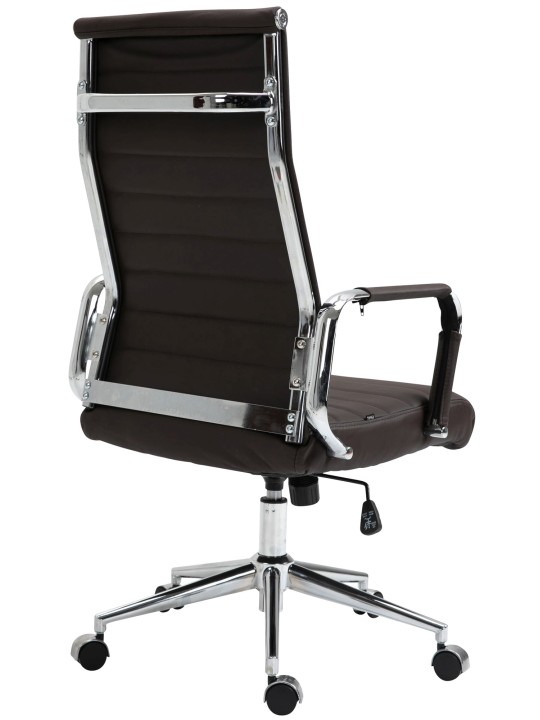 Cadeira de escritório Columbus couro verdadeiro, castanho