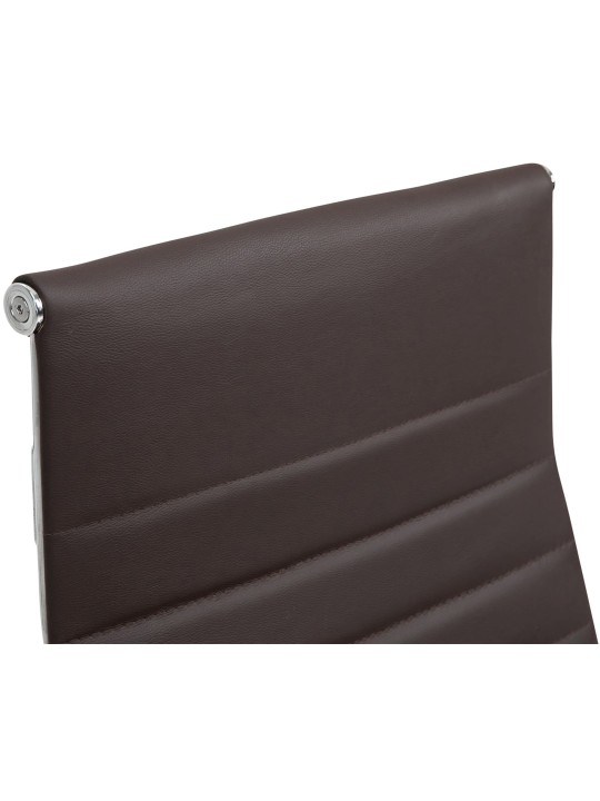 Cadeira de escritório Columbus couro verdadeiro, castanho