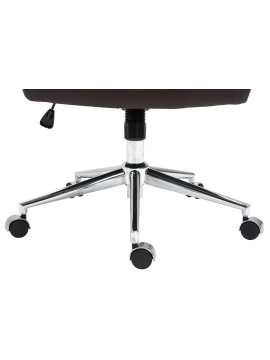 Cadeira de escritório Columbus couro verdadeiro, castanho
