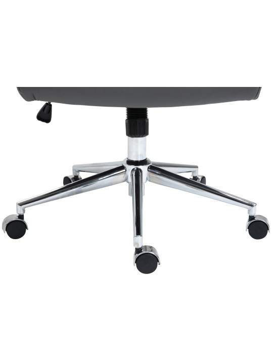 Cadeira de escritório Columbus couro verdadeiro, cinza