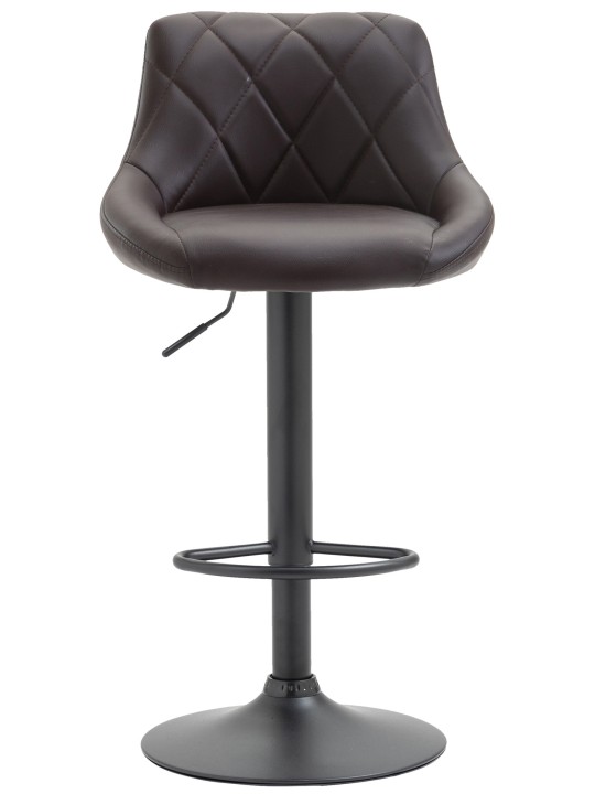 Banqueta alta Lazio em pele sintética, castanho