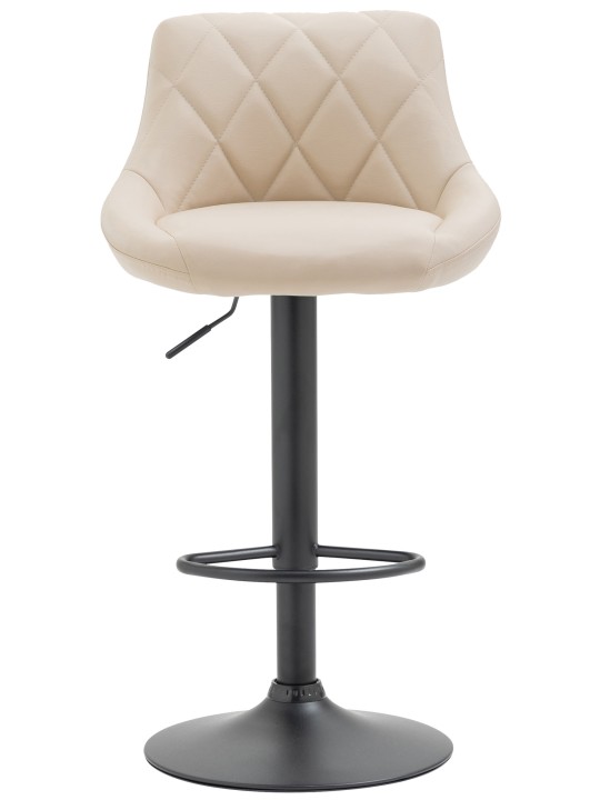 Banqueta alta Lazio em pele sintética, creme