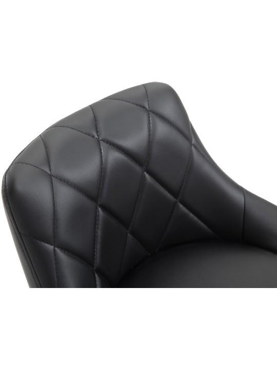 Banqueta alta Lazio em pele sintética, preto