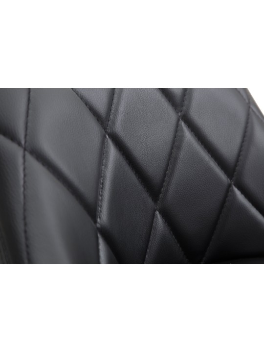 Banqueta alta Lazio em pele sintética, preto