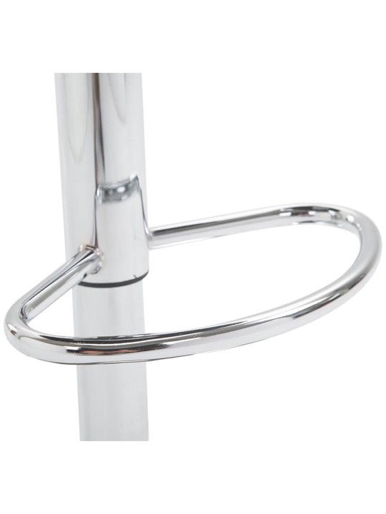 Banqueta alta Lazio couro sintético cromado, preto