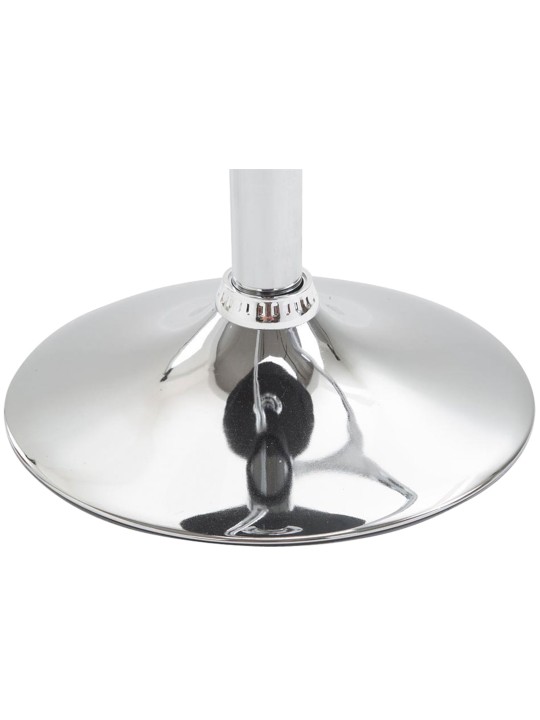 Banqueta alta Lazio couro sintético cromado, preto