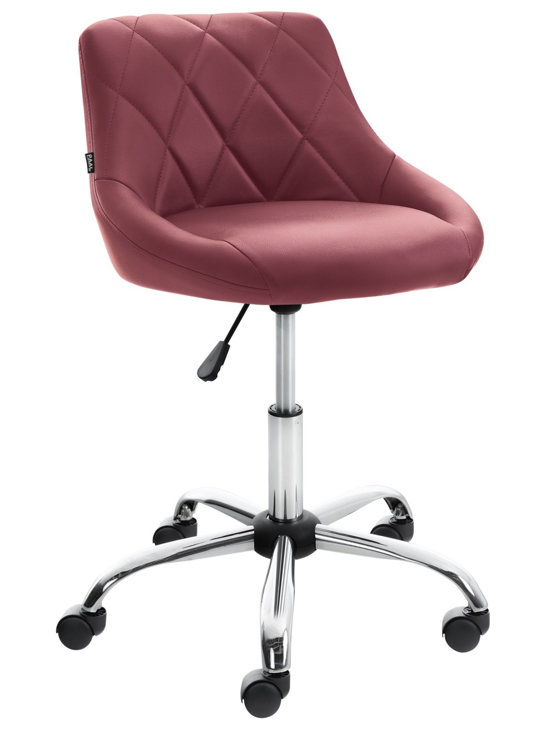 Banqueta de trabalho Lazio em couro sintético, bordô