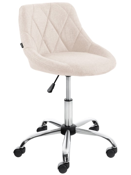 Banqueta de trabalho tecido Lazio, creme Banqueta de trabalho tecido Lazio, creme