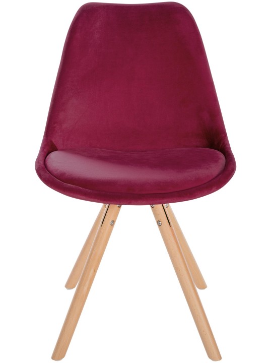 Cadeira Sofia veludo redonda, bordô Cadeira Sofia veludo redonda, bordô