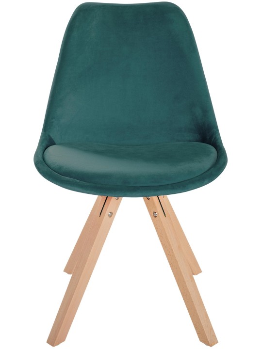 Cadeira Sofia Veludo Quadrada, verde