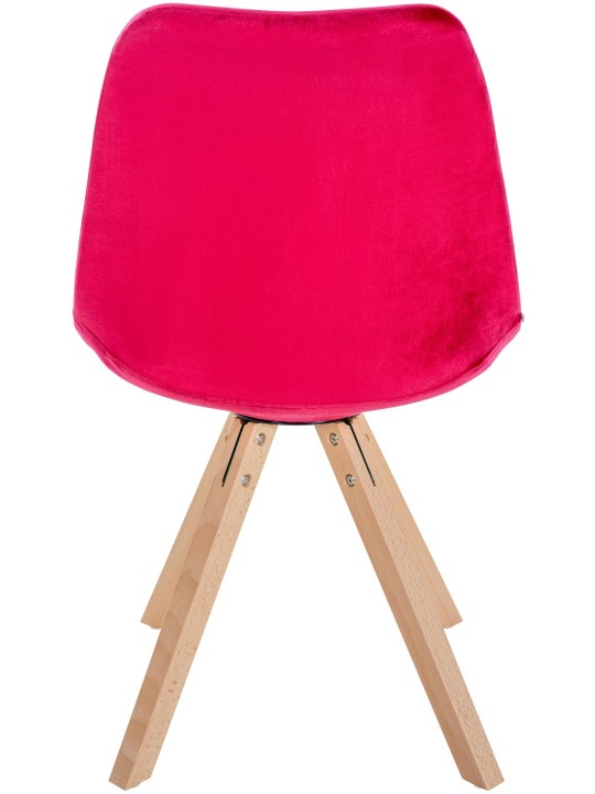 Cadeira Sofia Veludo Quadrada, vermelho