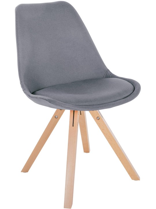 Cadeira Sofia tecido Quadrado, cinza claro