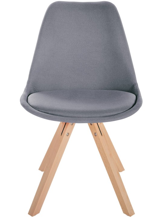 Cadeira Sofia tecido Quadrado, cinza claro