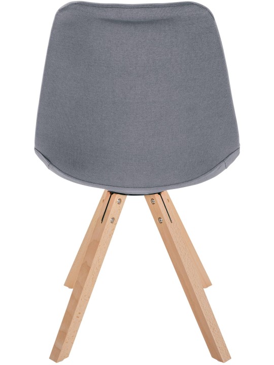 Cadeira Sofia tecido Quadrado, cinza claro