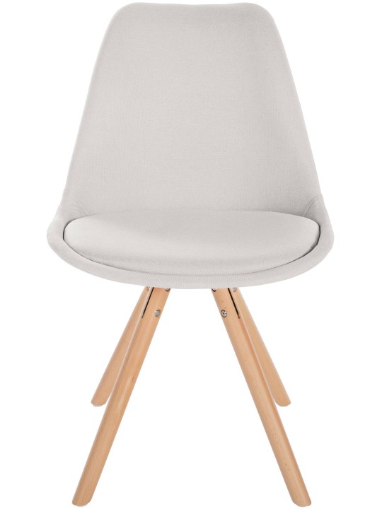 Cadeira Sofia tecido redondo, creme