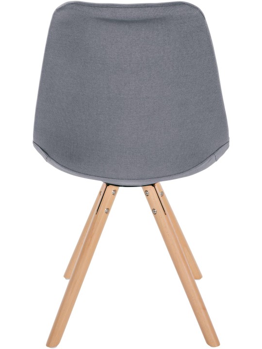 Cadeira Sofia tecido redondo, cinza claro