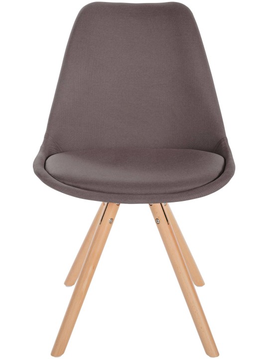 Cadeira Sofia tecido redondo, taupe