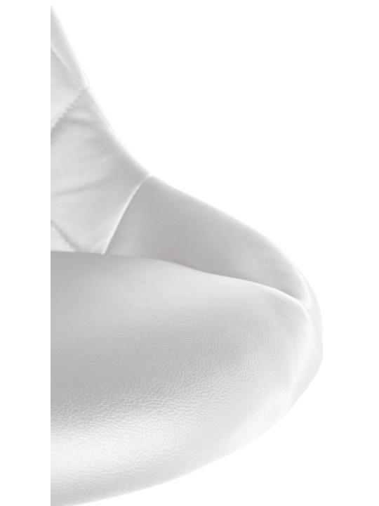 Banqueta de trabalho Lazio em couro sintético, branco