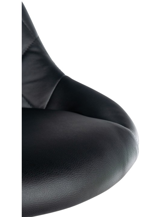 Banqueta de trabalho Lazio em couro sintético, preto