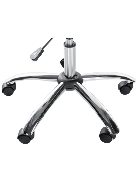 Banqueta de trabalho Lazio em couro sintético, preto