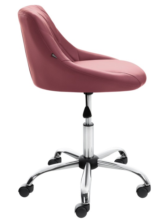 Banqueta de trabalho Lazio em couro sintético, bordô