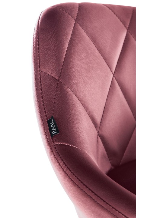 Banqueta de trabalho Lazio em couro sintético, bordô