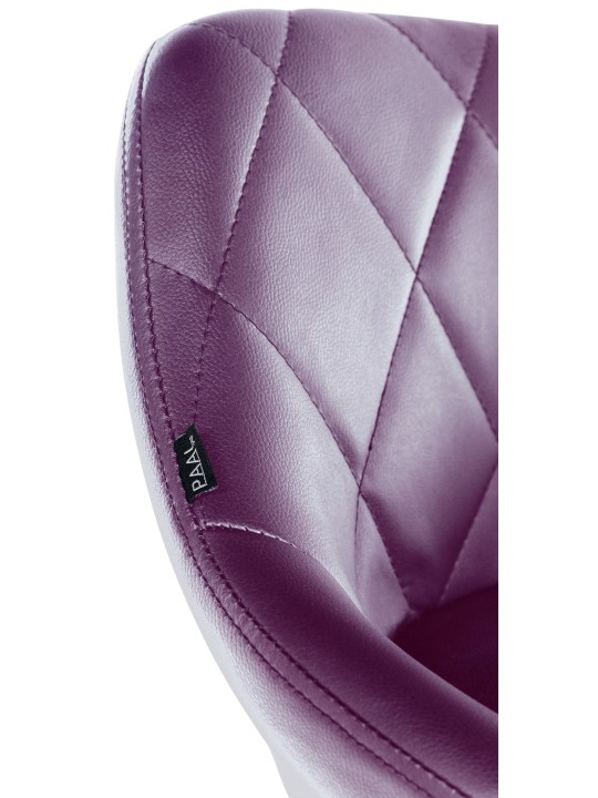 Banqueta de trabalho Lazio em couro sintético, lilás