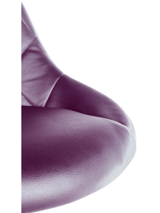 Banqueta de trabalho Lazio em couro sintético, lilás