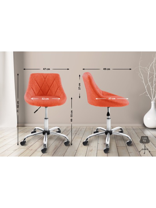 Banqueta de trabalho tecido Lazio, laranja
