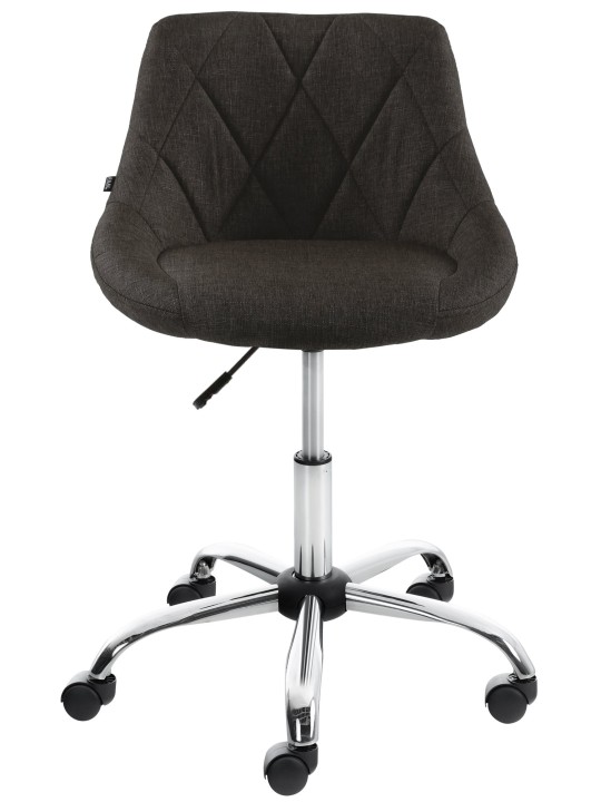 Banqueta de trabalho tecido Lazio, cinza escuro