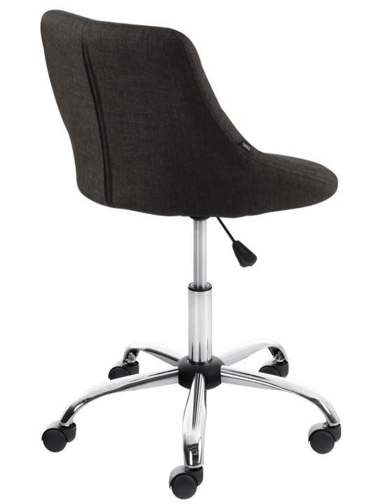 Banqueta de trabalho tecido Lazio, cinza escuro